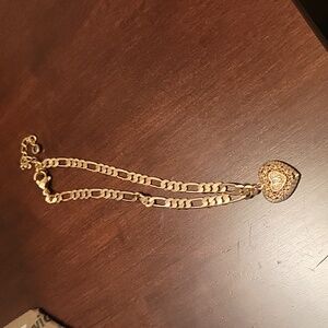 Bracelet letter heart M